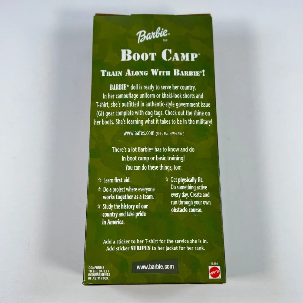 Barbie Boot Camp Doll 1999 Mattel 26586 AAFES Exclusive Military Camo NIB